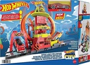 Hot Wheels Juego de pistas de juguete City Super Loop Fire Station y camión de bomberos