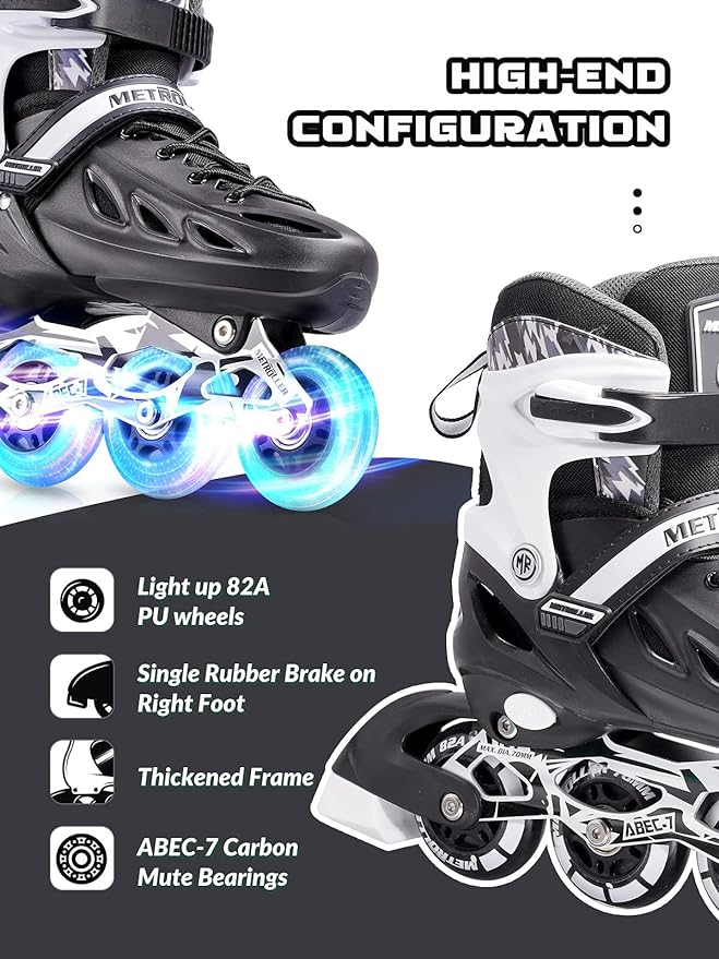 Patines en línea Patines en línea iluminados ajustables con ruedas