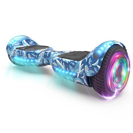 Hoverboard color Azul con tiburones