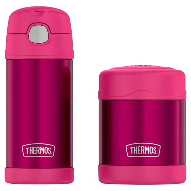 Thermos Set de termo y envase rosado