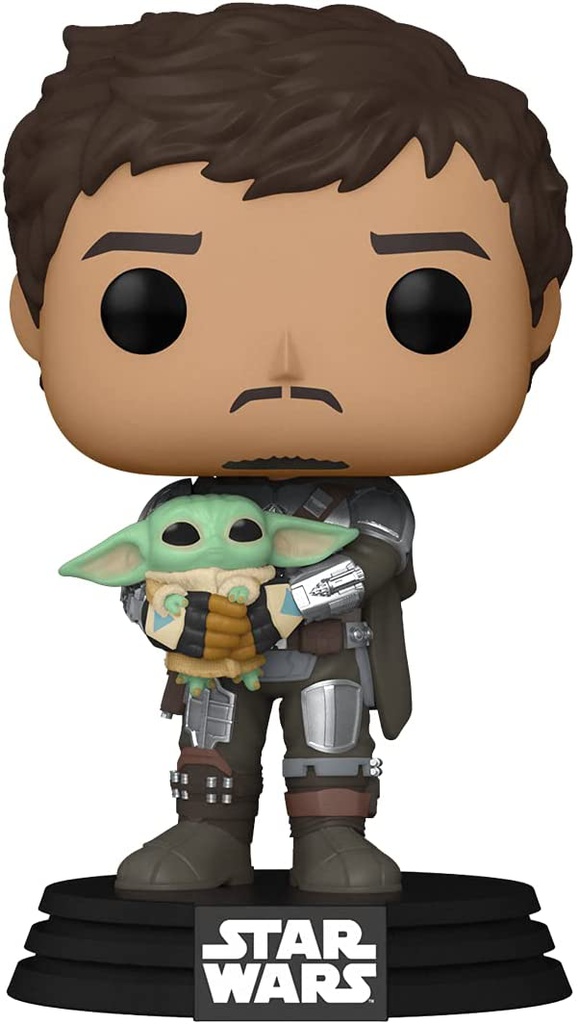 Funko Pop Starwars  Mandalorian con Baby Yoda