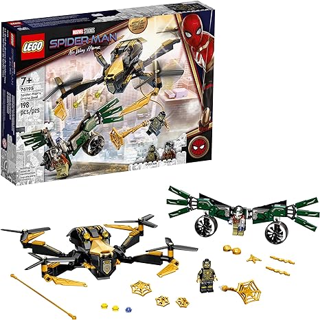 LEGO Marvel Spider-Man's Drone Duel 76195 Kit de construcción (198 piezas)