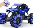 Carro Monster Truck azul  todoterreno a control remoto 1:14, sensor gestual, rotación 360°