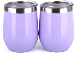 SUNWILL - Vaso de acero inoxidable morado