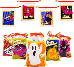 24 Bolsas plástico para golosinas de Halloween variadas